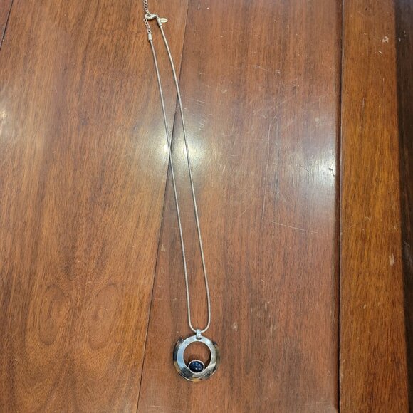 34" Chicos Resin Loop Pendant Necklace - Picture 7 of 13